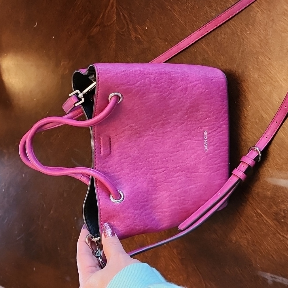 Calvin Klein crossbody small bucket bag
